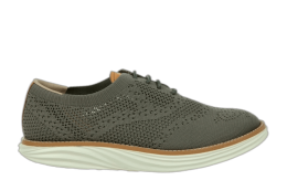 WOMEN'S BOSTON WING TIP KNIT TAUPE GRAY OXFORDS