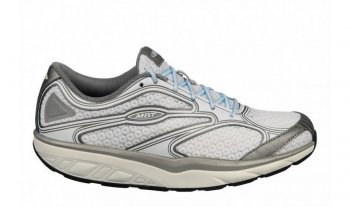 Women\'s MBT Afiya Lace White, Silver, and Horizon Blue