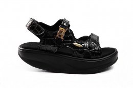 Women's MBT Sandals Crocodile Black