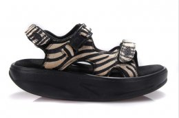 Women's MBT Sandals Leopard Pattern Light Brown Shoes