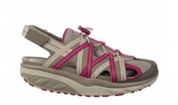 MBT Women's Jasira 6 Trail Sandal Clay Gray / Red Violet